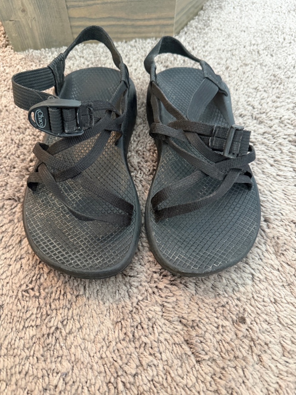 Chaco Black Outdoor Strappy Sandals